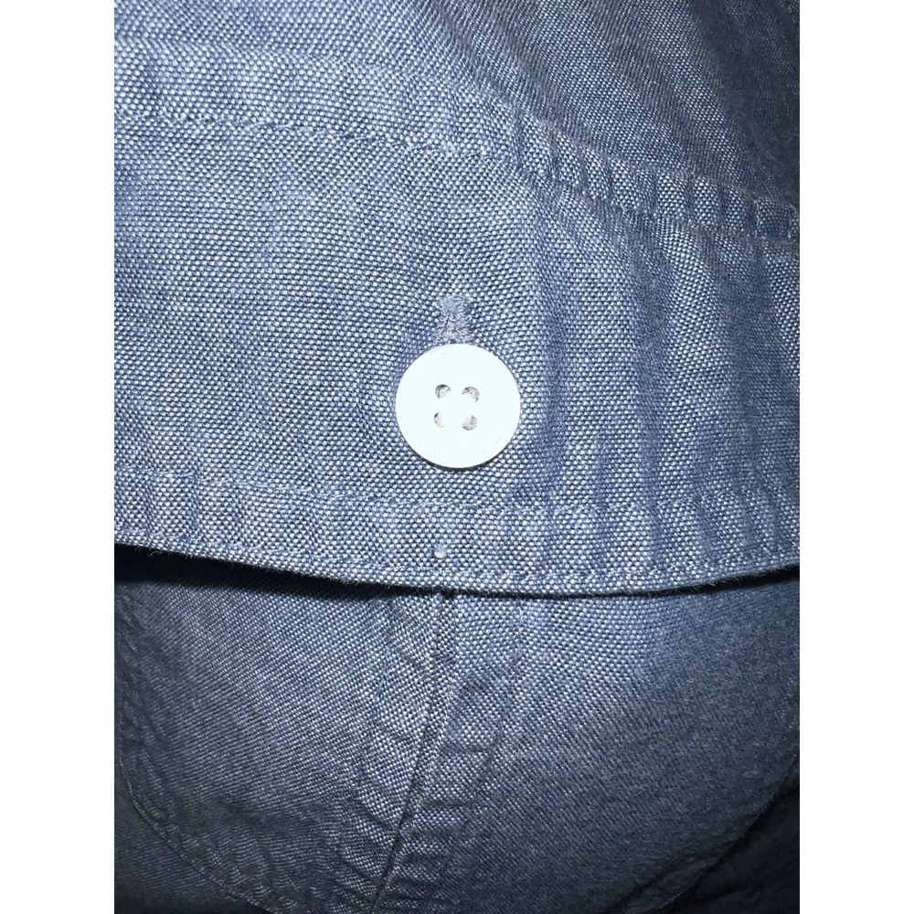 Patagonia Top Organic Cotton Chambray Button Shirt Women's 2 XS Blue Long Sleeve - Picture 3 of 8